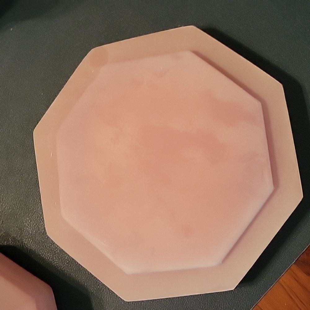 Pink Roses Soapstone Octagon Trinket Box - Picture 3 of 6